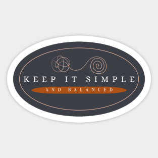 Simple and Balanced Thoughts Sticker